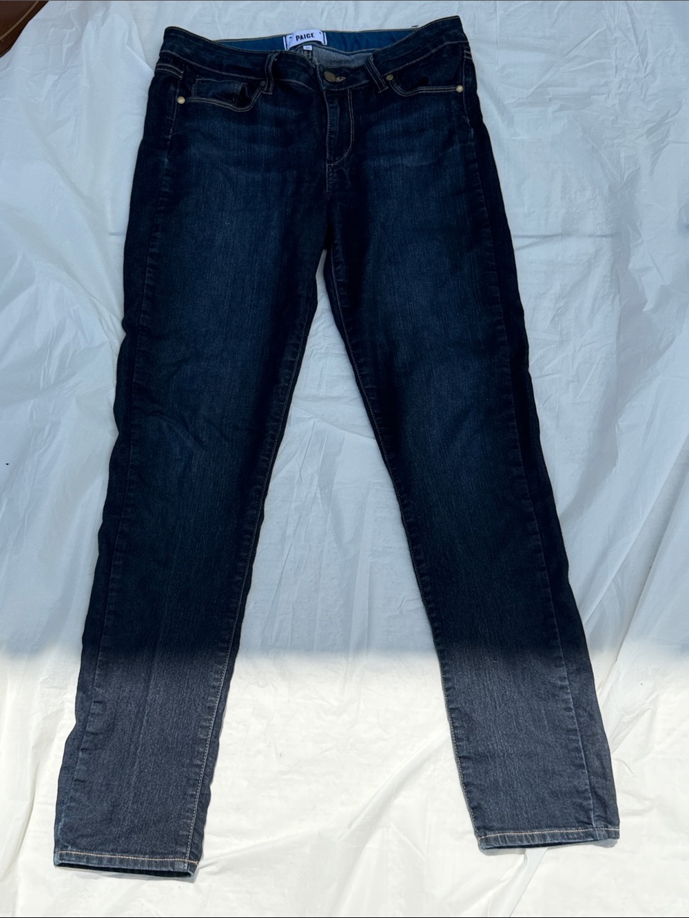 PAIGE Dark Blue skyline Skinny Jeans